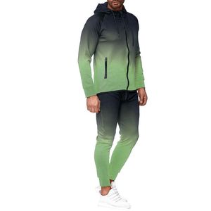 Herrenhose Weiß Outdoor-Sets Färben Reißverschlussanzug Herbst Top Herren Sport Trainingsanzug Sweatshirt Druck HerrenhoseHerren