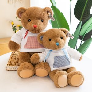 30cm Sweater Bear Plush Toy Doll Children Accompanying Doll Holiday Gift