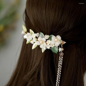 Hair Clips & Barrettes Original Handmade Shell Pearl Vintage Delicate Lily Of The Valley Tassel Fringe Clip Side ClipHair Tris22