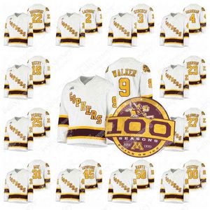 THR 58 Sampo Ranta Minnesota Golden Gophers 2021 Jersey da 100ª temporada 9 Sammy Walker Scott Reedy Jack Perbix Ryan Johnson College Hockey