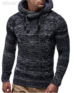 ZOGAA MĘŻCZYZNA Fashion Winte Warm Swetery Sweter Grube wysokie szyi długie rękawy Mężczyźni Sweter Sweter Swater Streetwear Large S-3xl L220801