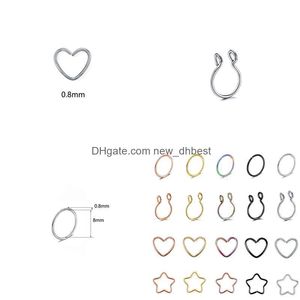 navel bell button rings body jewelry piercing newdhbest beidien new product combination nose ring 20pcs set puncture stainless steel nails punch