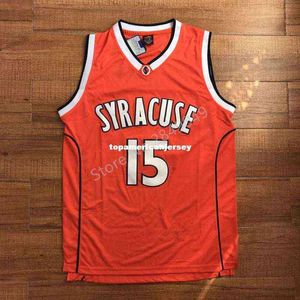 Carmelo Anthony #15 Syracuse Orangemen College męska koszulka do koszykówki szyta kamizelka XS-6XL koszulki NCAA