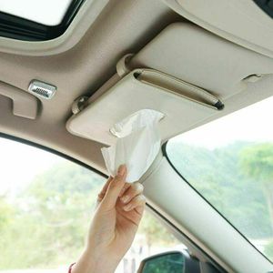 Interior Decorations Car Sun Visor Tissue Holder Vehicle Hanging Headrest Napkin Backseat Case Box Accessories Parts Products AutoInterior