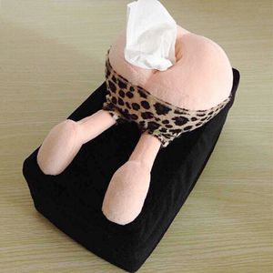 Creative Funny Ass Tissue Case Cover Home Office Car Paper Ekstrakcja Uchwyt Portable 220523