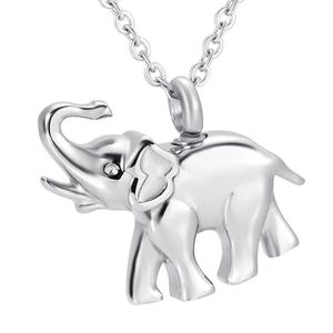 Lovely White Elephant Necklace Stainless Steel Cremation Jewelry Memorial HumanPet Ashes Urn Pendant Women Men Kids Unisex Fashio3259870