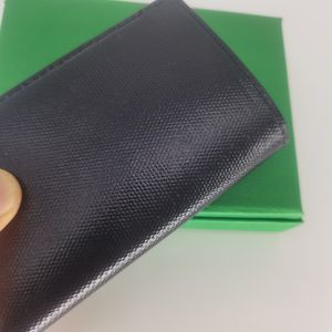 Classico uomo donna Bifold porta carte di credito moda mini porta carte di credito piccolo portafoglio portafogli sottili con Box267M