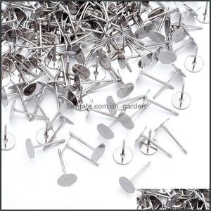 Outros 500pcs 4 5 6 8mm Aço inoxidável em branco Postagem Pinos de base de pinos da base cabochon