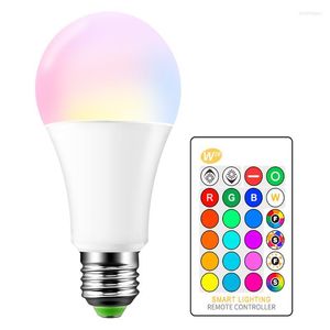 Luzes noturnas de alta qualidade E27 15W RGB LED 16 COR MONTAGEM DE CORA VELA BULBA LUZ SPOTLE