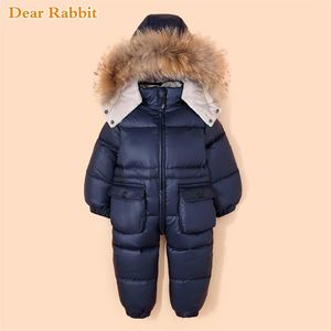 -30 Rus Çocuk Kış Snowsuit Çocuk Giyim Takımında Bebek Kız Kıyafetleri için Ceket 1-4 Yıllık Palto LJ201130