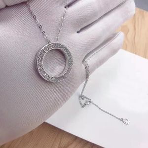 Designer amor colar ouro braceletes pulseira longo colares para mulheres moda jóias luxus-halkette pingentes de luxo amantes cadeia círculo diamante 3