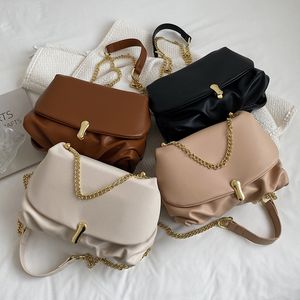 Elegant Women Chain Crossbody Bag Female Soft Leather Sac A Main Shoulder Bag Office Lady Big Capacity Handbags And Purses