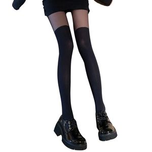 Socks & Hosiery Women Sexy Black Stylish Tinted Sheer False High Stocking Pantyhose Slim Tights Y1UASocks