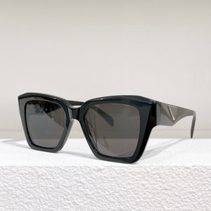 Schwarze Acetat-Quadrat-P-Home-Sonnenbrille, sexy Damen- und Herren-Sonnenbrille, pr09vz, trendige heiße Produkte, gravierter Buchstabe, Retro-Sonnenbrille für Damen, Damen-Sonnenbrille, Herren-Lünette