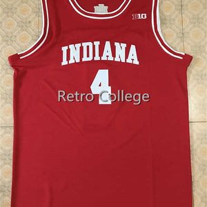 Sjzl98 Indiana Hoosiers 4 Victor Oladipo maglia da basket ritorno al passato Stitche Ricamo maglie Personalizzate qualsiasi numero e nome