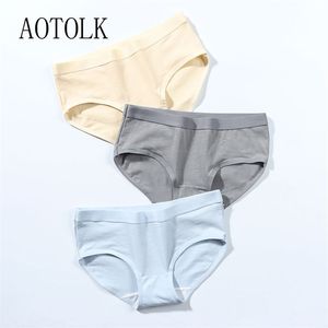 3Pcs Cotton Underwear Set Women Soild Color Panties For Girl M-XL Lingerie Briefs Casual Comfortable Underpants Panty 220511