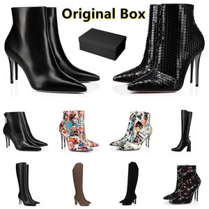 Wholesale rubber safety boots for sale - Group buy Woman Ladies designer boots shoes sneakers women platform high heels booties black chestnut navy Smooth leather suede winter ankle knee boot shoe sneaker With Box