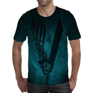 2022 Yaz Yeni Viking Dövme Sanat T Shirt Kadınlar ve Erkekler D Baskılı Kısa Kollu Erkek Giyim S XL DX51