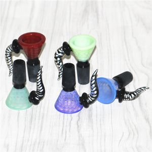 Glass Slide Bowl Pieces Bongs Bowls Funnel Rig Accessories Quartz Nails 18mm 14mm Male Heady Smoking Water pipes dab rigs