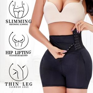 Damen-Shaper, Damen-Shapewear, Reißverschluss-Körperformer, hohe Taille, Bauchkontrolle, Unterwäsche, gefälschter Arsch, Hüftverstärker, gepolsterter BuLifter, Push-up-Höschen