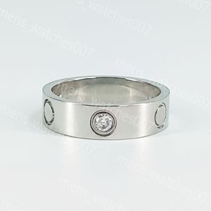 2022 Love Ring Mens Rings Jóias de anel de designer para mulheres largura de aço de titânio 4 5 6mm nunca desaparece não banda alérgica