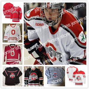 El hockey universitario usa las jerseys de hockey costeras de Ohio State de Ohio, las jerseys cosechas de hockey big, la juventud para mujeres, cualquier número de numero Mason Jobst Dakota Joshua Miguel Fidler