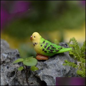 Decorazioni da giardino Patio Prato Decorativo per la casa Pappagallo Fai da te Uccello Bambola Ornamento Muschio Micro Paesaggio Decorazione Fata Terrario Accessori M