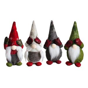Gnomi Rudolph Doll Doll Supplies Palming Merry Christmas senza volto Peluga Gifts per uomini per uomini Ornamenti per la casa di giardino Cappello verde rosso 6 5GL1 Q2