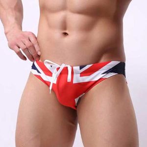 Women's Swimwear AUS UK US Flag Mens Swim Briefs Youth Man Bikini Swimming Trunks Sexy Gay Swimsuit Bathing Suit Mini Boy Shorts Desmiit