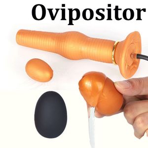 sexy Shop Air Pump Push Ovipositor Vagina Anal Ovary Ball Stimulation Butt Plug Adult Erotic Eggs Toys For Men Gay