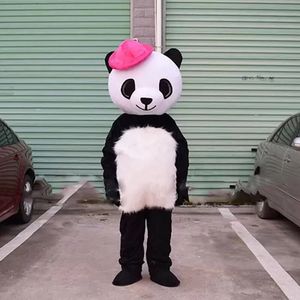 2022 Halloween Panda Plysch Mascot Kostymer Jul Fancy Party Dress Cartoon Character Outfit Suit Vuxna Storlek Carnival Påsk Reklam Tema Kläder