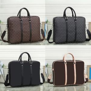 Bolsa de malas masculina de alta qualidade Bolsa de estilista Bolsa clássica de moda hobo bolsas carteiras de laptop marrom laptop saco de pastas #4020