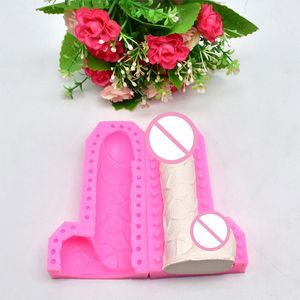 Male Sexy Penis Shape Silicone Soap Molds Form For Chocolate Resin Gypsum Ice Candle Birthday Party Cake Decoration Dick Adult 220706