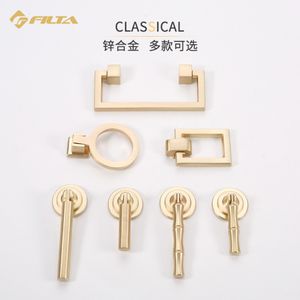 Wholesale copper wire china for sale - Group buy Chinese Cabinet Edc Door Imitation Copper Handle Modern Simple Drawer Brass Single Hole Nordic Wire Drawing SFISH ML