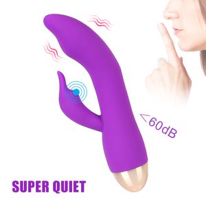 10周波数G女性用バイブレーターウサギのためのセクシーなおもちゃ二重振動膣マッサージャークリトリス刺激装置アダルト製品