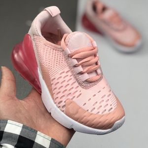Klassiska avslappnade skor 2022 Designer Kid React Running Shoes Boys and Youth Girls Baby Sneakers Black Pink Solid Mesh Max 27C White Daisy Pack Out Outdoor Sports