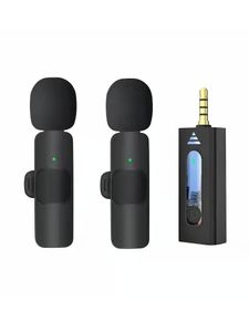 Microfono wireless Lavalier da 3,5 mm per altoparlante della fotocamera Microfono di registrazione audio per auto K21 K35