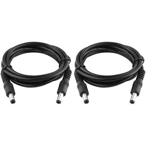 2pcs DC Male to Male 5.5x2.1mm Power Adapter Cable 3ft Cord for LED Strip Surveillance Camera CCTV Security LED