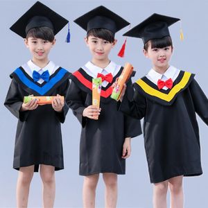 Set di abbigliamento Uniformi scolastiche per bambini Costumi di laurea Ragazzi Gilrs Pography Performance Accademico Scuola materna Abito da laureaAbbigliamento
