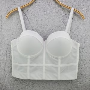 Прибытие женское корсет Bustier бюстгальтер топ подрезанный жилет бельё полный чашка сексуальная ночная клубная вечеринка 220325