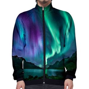 Long Sleeve Polar Print Jacket Coats Sweatshirts Man Women Runing Sport Autumn Winter Zipper Jaqueta Masculina