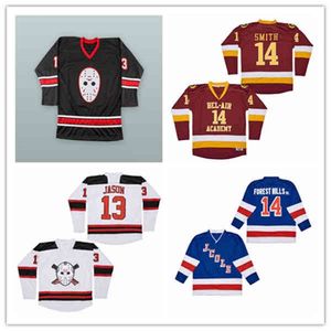 Nivip Men Movie J.Cole Hockey Jerseys 14 Forest Hills Dr. Embroidery Jason Vorhees 13金曜日13th Black Jersey Black White Yellow 14 Will