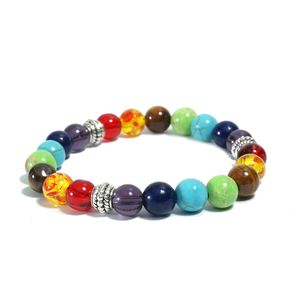 Kralen Armbanden 7 Chakra healing Stone Strengen Armband Kristal Edelsteen Sieraden Voor Vrouwen Yoga Meditatie Groothandel