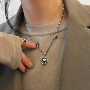Kolye Kolye Varış% 30 Gümüş Kaplama Modaya Düzenli Fil Hayvan Etiketi Bayanlar Kolye Takı Aksesuarları Kadınlar için Chainspendent