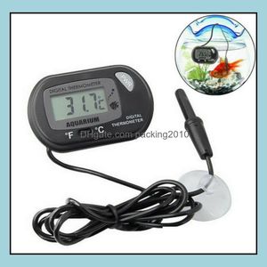 أجهزة قياس الحرارة المنزلية Sundries Home Garden Fish Aquarium Thermoster Digital LCD عرض الزواحف terrarium درجة الحرارة TH DHD6V