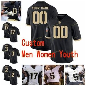 Th th personalizada exército Black Knights College Football Jerseys 23 Elijah Riley 24 Pete Dawkins 25 Connor Slomka 3 ASBERRIRS MENINOS Mulheres jovens costuradas