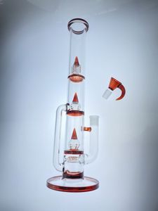 Glass Hookah America Red Inv4 Bong 18 tum 18 mm Joint Clean High Quantity