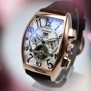 In vendita Orologi da polso da uomo con movimento meccanico automatico 45mm Business Cintura in vera pelle Sport Carica automatica Orologi da polso eleganti Montre De Luxe