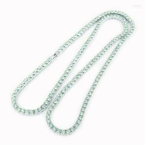 Чокеерс зеленый кристалл 1 ряд теннисной цепи женский женский ожерелье хип