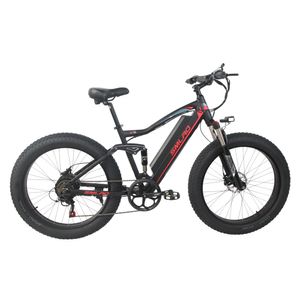 SMLRO V5 26 Inch 4.0 Fat Tire Electric Bike Hidden Battery Full Suspension 48V13AN1000W Electric Bicycle 7 Speeds